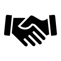 Handshake, Agreement, Partnership, Cooperation, and Greeting Icons Vector