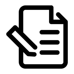 Edit Document Icon &ndash; Document with Pencil Symbol for Writing and Content Creation