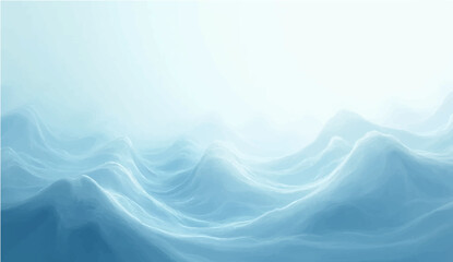 Abstract background of blue sea water with waves and sky clouds