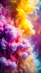 Fototapeta premium Colorful smoke creates an abstract and vibrant background