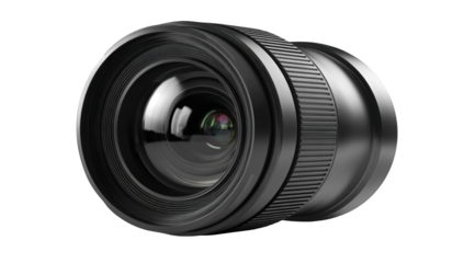 Close-up of a modern camera lens