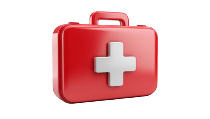 Obraz premium Red medical first aid kit icon