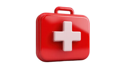 Obraz premium Red medical kit icon