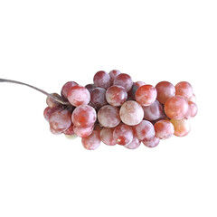 red grapes isolated on white