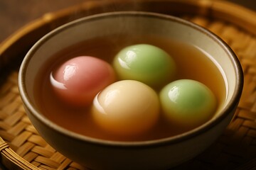 tangyuan chinese sweet glutinous rice balls dessert