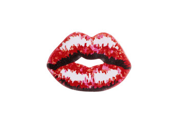Close-up of stylized red lips (2)