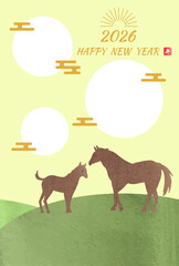 2026年年賀状フォトフレーム3