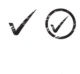 Checkmark icon chalk drawn. hand drawn doodle. Vector eps 10