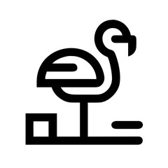Minimalist flamingo illustration in black color