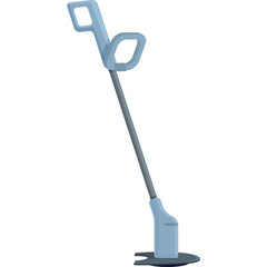 Light Blue Electric String Trimmer Garden Tool With Transparent Background For Lawn Care And Landscaping