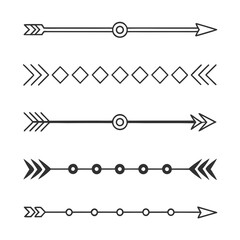 Obraz premium Collection of decorative arrow dividers