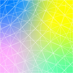 Vibrant Geometric Network with Color Gradient Overlay
