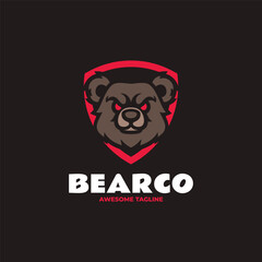 Mascot Modern Bear Logo Design