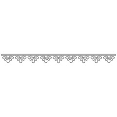 Cuff vector icon. simple lace border line illustration sign. Seamless lace trim symbol or logo.