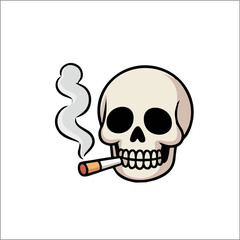 The iconic Jolly Roger skull and crossbones symbol is a vector illustration of a pirate flag warning of danger and death