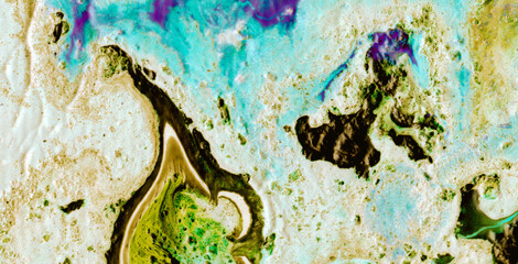 A Wallpaper Design with Artistic Texture, Pattern, and Gold Accents