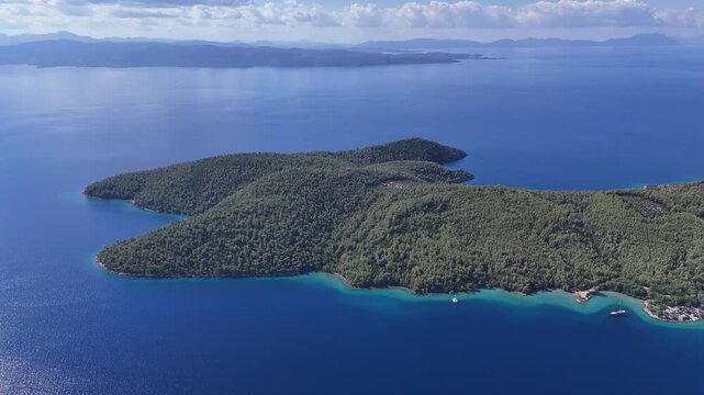 Stunning Aerial View of Milas Akb&uuml;k Bay, Turkey
