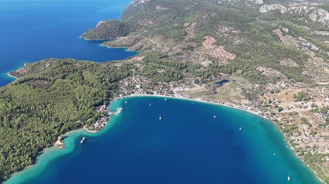 Stunning Aerial View of Milas Akb&uuml;k Bay, Turkey