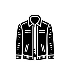 Trendy Zipper Jacket Vector Illustration