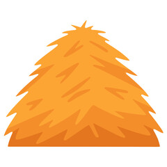 Sheaf of wheat ears  rural crop pile nature food flat color vector illustration template design