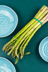Fresh green asparagus bunch