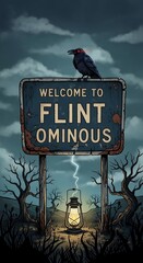 Ominous Welcome - A Ravens Perch in Flint, A Town of Mystery.