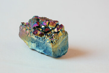 A colorful rock with a blue and yellow hue