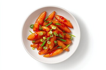 Roasted carrots with a sweet chili sauce