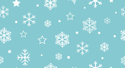 pattern of snowflakes and stars