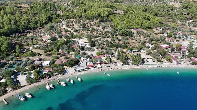 Stunning Aerial View of Milas Akb&uuml;k Bay, Turkey