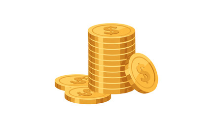 stacked golden coins