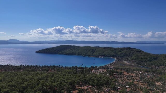 Stunning Aerial View of Milas Akb&uuml;k Bay, Turkey
