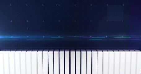 White vertical pillars forming abstract pattern in interface, with crosshair grid and glitch band