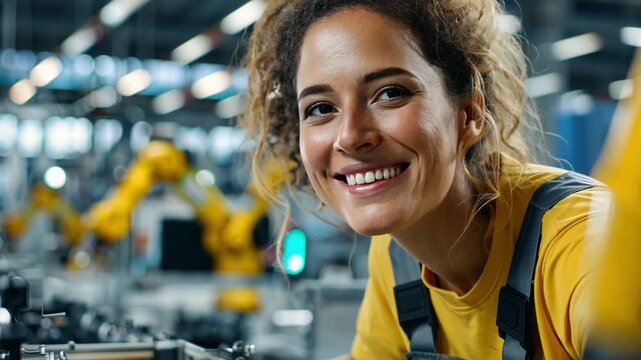Joyful collaboration between a human and a robotic colleague during a fast-paced assembly task.
