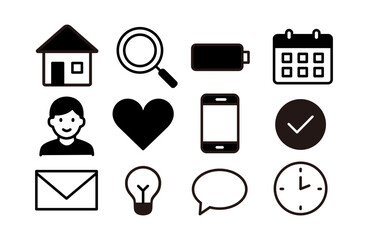 ホーム・メール・スマホなどの日常に使えるアイコンコレクション