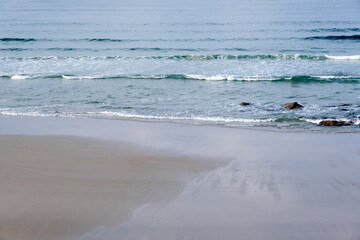 The deserted beach at dawn