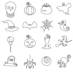 Halloween Icon set, Linear icon collection