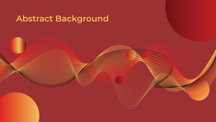 Abstract red line blended background with wave and swirl lines, background template.