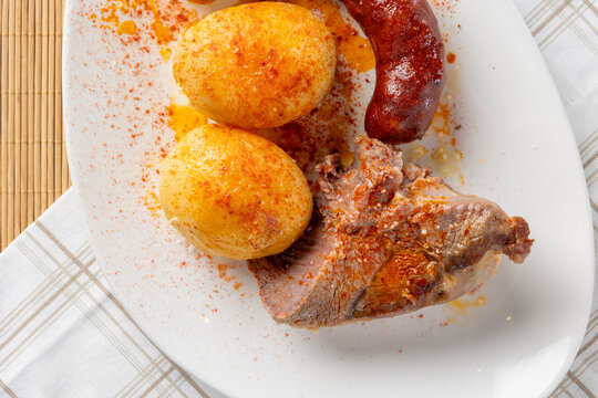 Traditional gaita galician style meat, chorizo, and potatoes