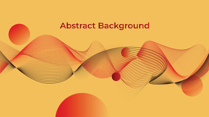 Abstract red line blended background with wave and swirl lines, background template.