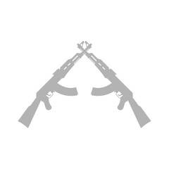 weapon icon, machine guns, on a white background, vector illustration
