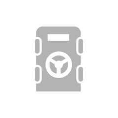 bunker door icon on white background, vector illustration