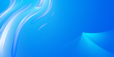 Illustration in the style of wave-shaped patterns with blue gradient for online work and presentations