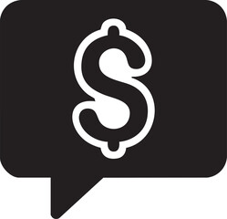 Expense Tracking Silhouettes Currency Symbol Speech Bubble Travel Budgeting Exchange Icon
