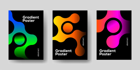 Simple template with fluid abstract geometric shapes — stylish frame layout for your message or photo. Ideal for flyer, poster, or cover presentation.