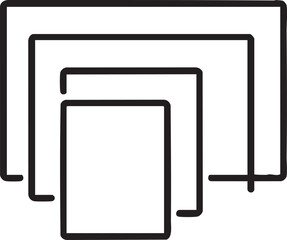 Responsive Design Silhouettes Overlapping Frames Mockups Wireframes Breakpoints Icon