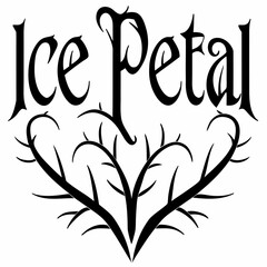 Ice petal on white background