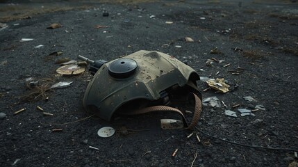 Abandoned technology remnants urban environment photograph gritty landscape close-up view decay and disconnection