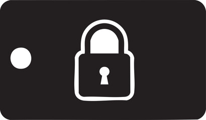 Check-in Security Silhouettes Hotel Door Lock Keycard Secure Booking Reservation Icon