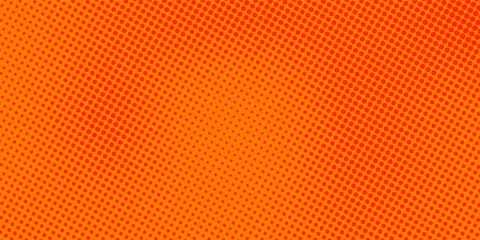 Obraz premium Dots halftone orange color pattern gradient texture with technology digital background. Dots pop art comics with summer background.eps 10